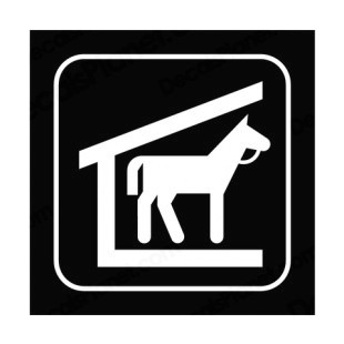 Horse shelter sign listed in other signs decals.