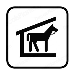 Horse shelter sign listed in other signs decals.