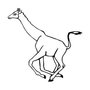 Giraffe running listed in more animals decals.