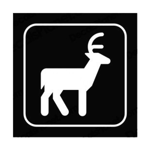 Deer sign listed in other signs decals.