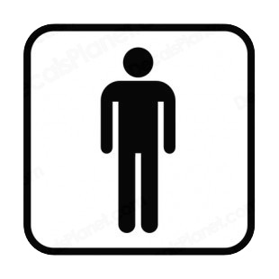 Men toilet sign listed in other signs decals.