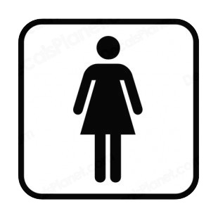 Women toilet sign listed in other signs decals.