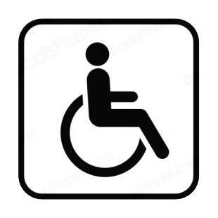 Handicap sign listed in other signs decals.