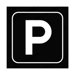 Parking sign listed in other signs decals.