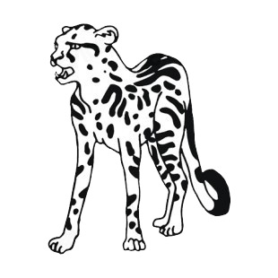 Cheetah with mouth open listed in more animals decals.