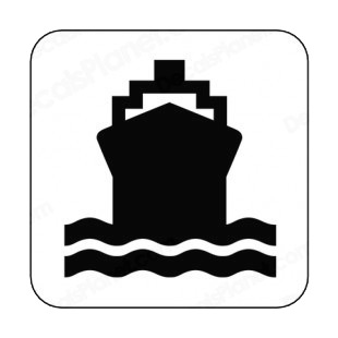 Water transportation sign listed in other signs decals.