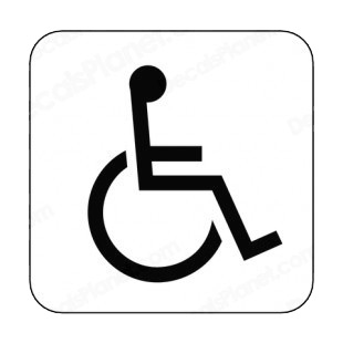 Handicap sign listed in other signs decals.