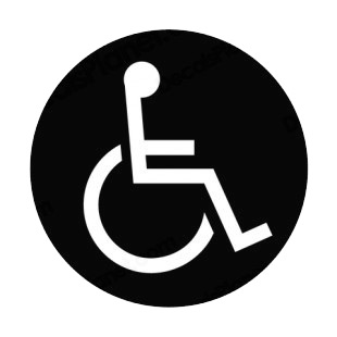 Handicap sign listed in other signs decals.