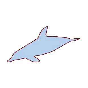 Dolphin silhouette fish decals, decal sticker #7286