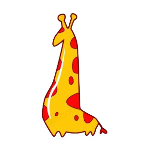 Giraffe silhouette listed in more animals decals.