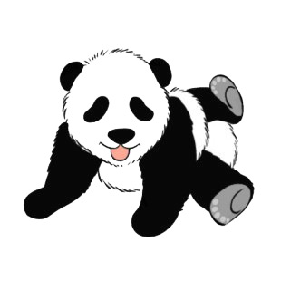 Panda pulling tongue out listed in more animals decals.