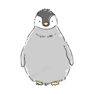 Gray penguin listed in more animals decals.