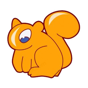 Orange squirrel listed in rodents decals.