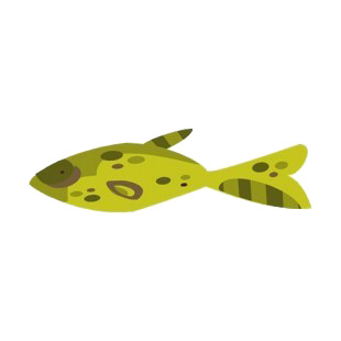 Green fish listed in fish decals.