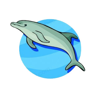 Dolphin underwater listed in fish decals.