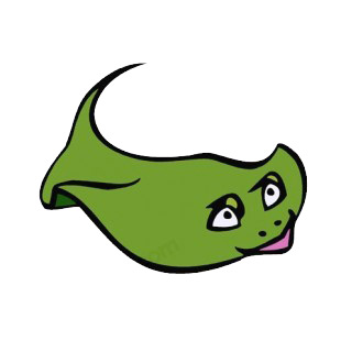 Green devil ray listed in fish decals.