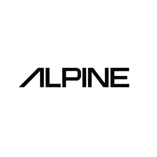 Alpine  listed in car audio decals.