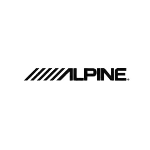 Alpine  listed in car audio decals.