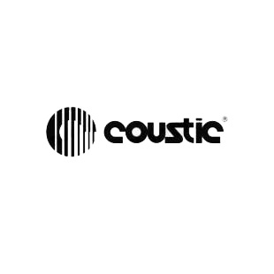 Coustic listed in car audio decals.