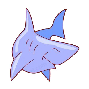 Blue shark sleeping listed in fish decals.