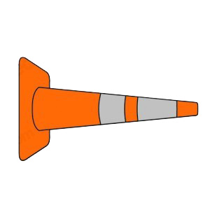 Cone listed in road signs decals.