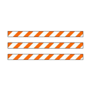 Road barricade listed in road signs decals.