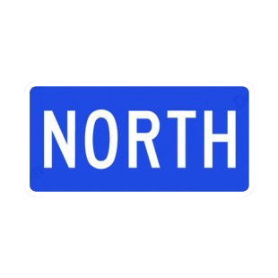 North sign listed in road signs decals.