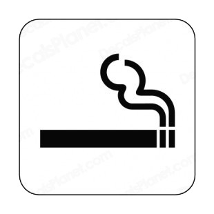 Smoking sign listed in other signs decals.