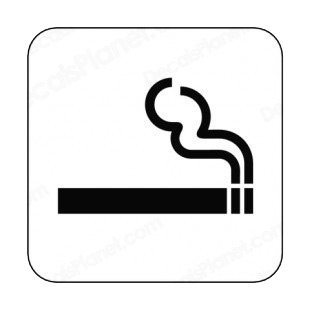 Smoking sign listed in other signs decals.