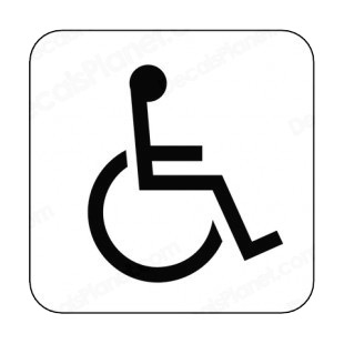 Handicap sign listed in other signs decals.