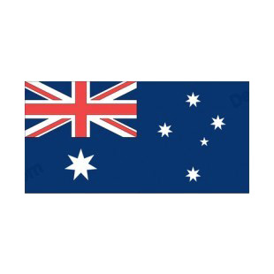 Australia flag listed in flags decals.