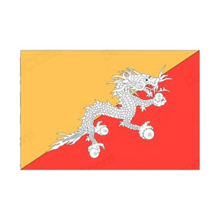 Bhutan flag listed in flags decals.