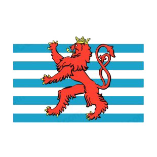 Blason Luxembourg listed in flags decals.