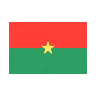 Burkina Faso flag listed in flags decals.