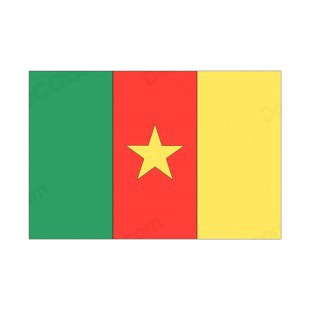 Cameroon flag listed in flags decals.