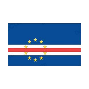 Cape Verde flag listed in flags decals.