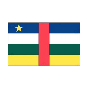 Central African Republic flag listed in flags decals.