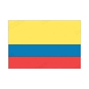 Colombia flag listed in flags decals.
