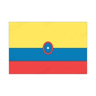 Colombia flag listed in flags decals.