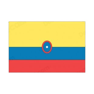 Colombia flag listed in flags decals.