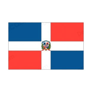 Dominican Republic flag listed in flags decals.