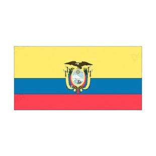 Ecuador flag listed in flags decals.