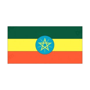Ethiopia flag listed in flags decals.