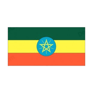 Ethiopia flag listed in flags decals.