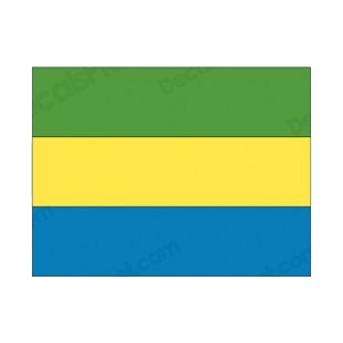 Gabon flag listed in flags decals.