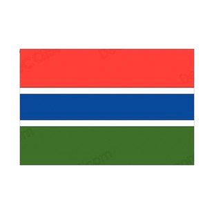 Gambia flag listed in flags decals.