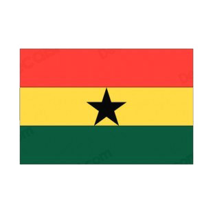 Ghana flag listed in flags decals.