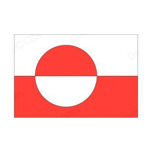 Greenland flag listed in flags decals.