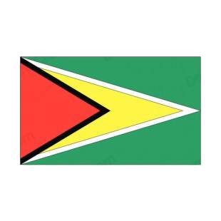 Guyana flag listed in flags decals.