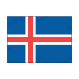 Iceland flag listed in flags decals.